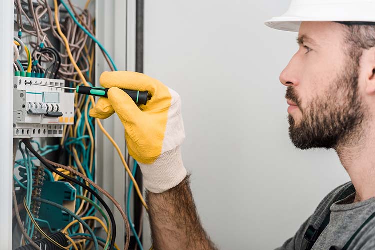 Ballarat electrician repairing switchboard